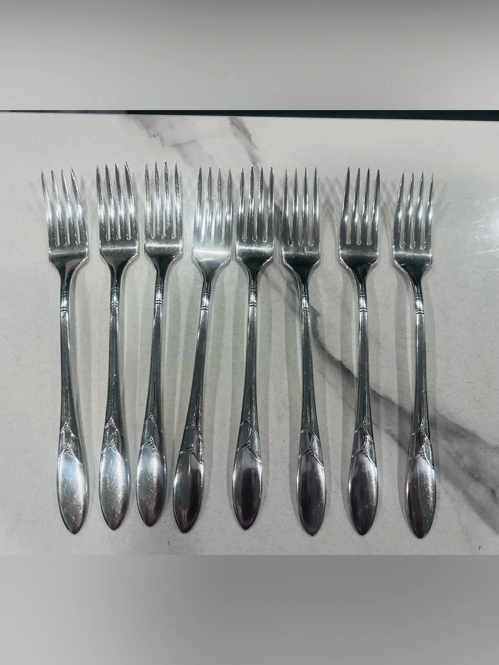 Vntg Oneida Community Lady Hamilton Silverplate Flatware, 1932 Art Deco, 41 Pcs